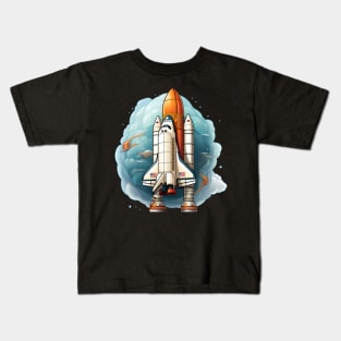 AI Designed Rocketship Kids T-Shirt